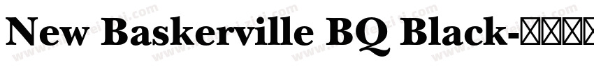 New Baskerville BQ Black字体转换